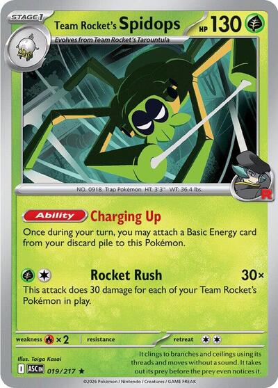 Mega Evolution Ascended Heroes - 019/217 Team Rocket's Spidops Rare