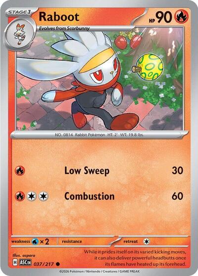 Mega Evolution Ascended Heroes - 037/217 Raboot Common