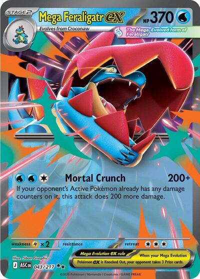 ME: Ascended Heroes - 043/217 Mega Feraligatr ex Double Rare