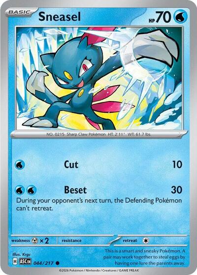 Mega Evolution Ascended Heroes - 044/217 Sneasel Common