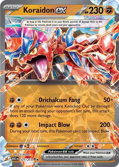 Mega Evolution Ascended Heroes - 121/217 Koraidon ex Double Rare