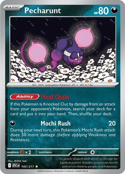 Mega Evolution Ascended Heroes - 143/217 Pecharunt Rare