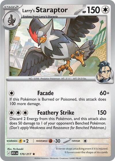 Mega Evolution Ascended Heroes - 170/217 Larry's Staraptor Rare