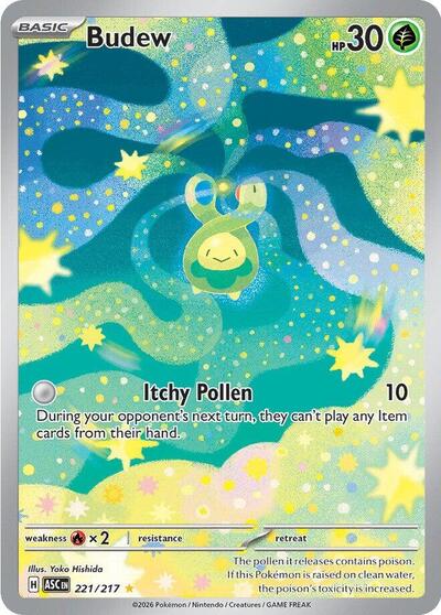 Mega Evolution Ascended Heroes - 221/217 Budew Illustration Rare