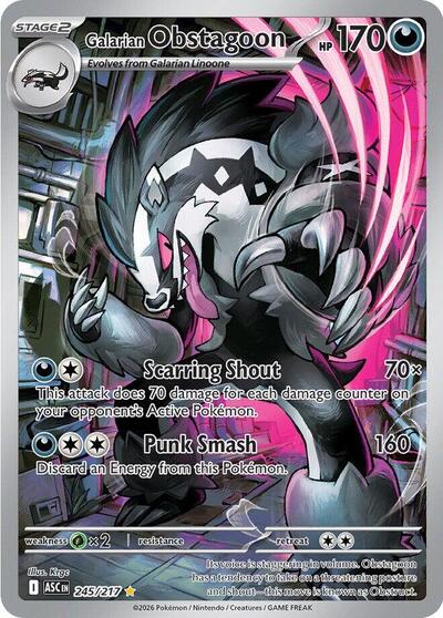 Mega Evolution Ascended Heroes - 245/217 Galarian Obstagoon Illustration Rare