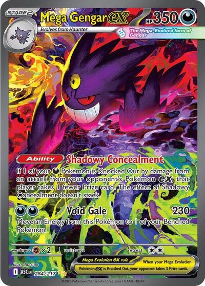 Mega Evolution Ascended Heroes - 284/217 Mega Gengar ex Special Illustration Rare