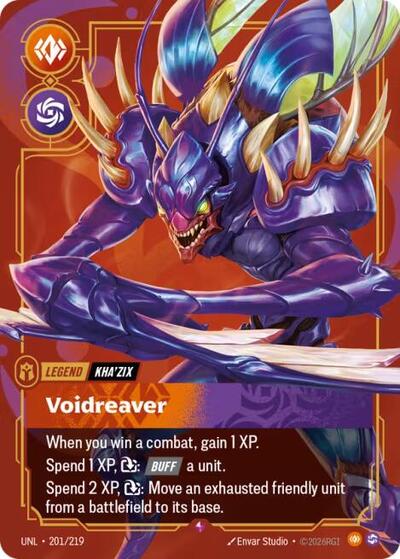 Riftbound- Unleashed - Kha'Zix - Voidreaver 201/219 Rare