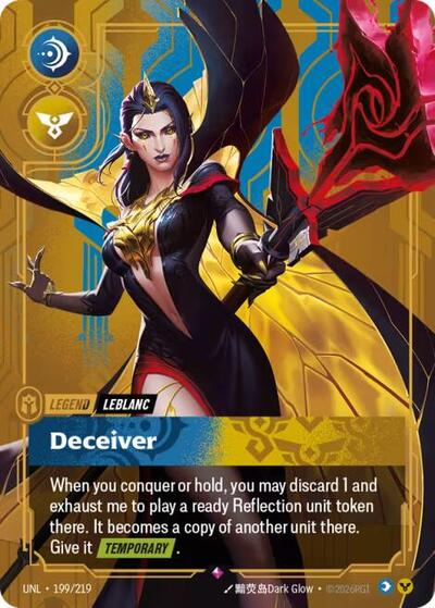 Riftbound- Unleashed - LeBlanc - Deceiver 199/219 Rare