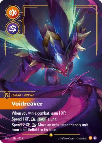 Riftbound- Unleashed - Kha'Zix - Voidreaver (Signature) 236*/219 Showcase