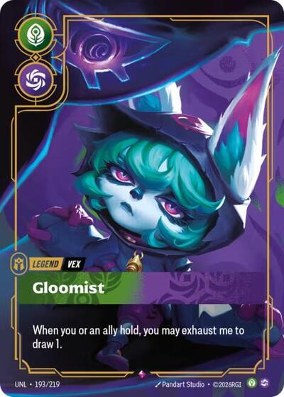 Riftbound- Unleashed - Vex - Gloomist 193/219 Rare