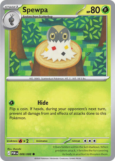 Mega Evolution Perfect Order - 008/088 Spewpa - 008/088 Common