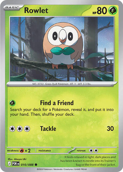Mega Evolution Perfect Order - 010/088 Rowlet - 010/088 Common