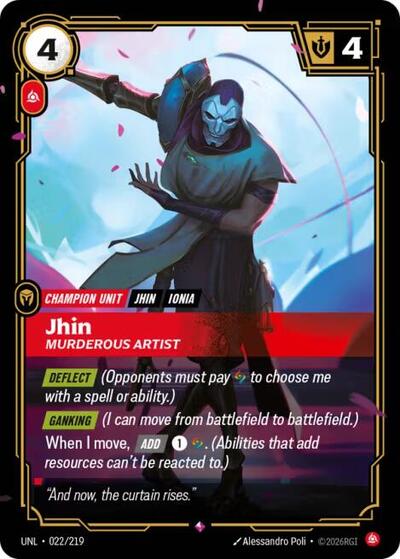 Riftbound- Unleashed - Jhin - Murderous Artist 022/219 Rare