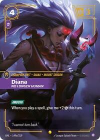 Riftbound- Unleashed - Diana - No Longer Human (Alternate Art) 149a/219 Showcase