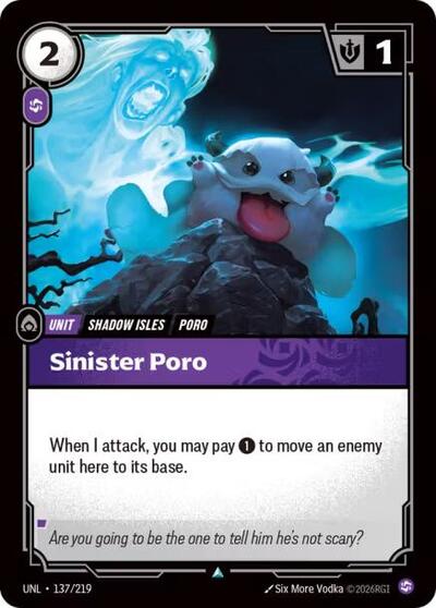 Riftbound - Unleashed - Sinister Poro 137/219 Uncommon