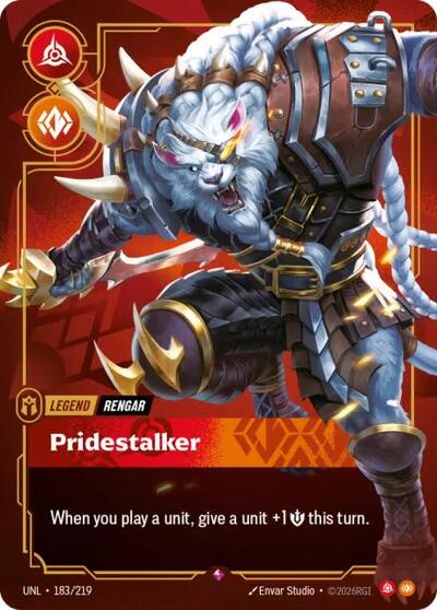 Riftbound- Unleashed - Rengar - Pridestalker 183/219 Rare