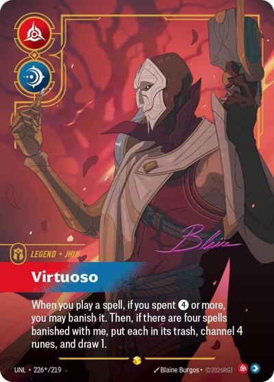 Riftbound- Unleashed - Jhin - Virtuoso (Signature) 226*/219 Showcase