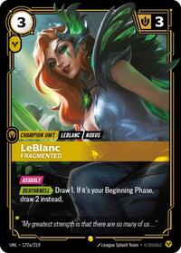 Riftbound- Unleashed - LeBlanc - Fragmented (Alternate Art) 172a/219 Showcase