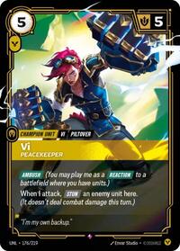 Riftbound- Unleashed - Vi - Peacekeeper 176/219 Rare