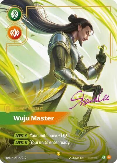 Riftbound- Unleashed - Master Yi - Wuju Master (Signature) 231*/219 Showcase