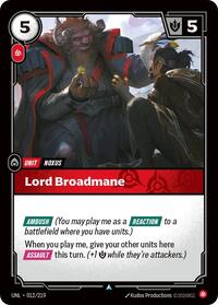 Riftbound - Unleashed - Lord Broadmane 012/219 Uncommon