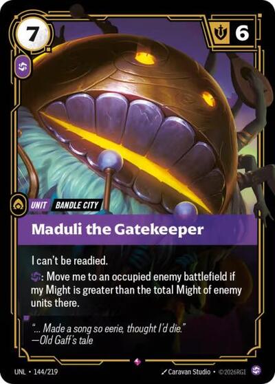 Riftbound- Unleashed - Maduli the Gatekeeper 144/219 Rare