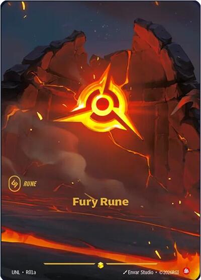 Riftbound- Unleashed - Fury Rune (R01a) R01a Showcase