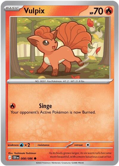 Mega Evolution Chaos Rising - 008/086 Vulpix Common