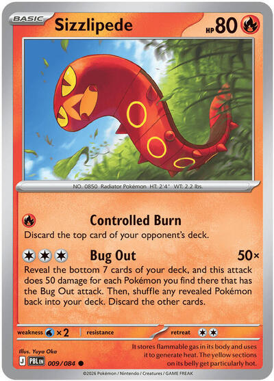Mega Evolution Pitch Black - 009/084 Sizzlipede Common