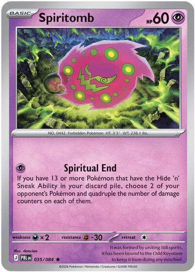 Mega Evolution Pitch Black - 035/084 Spiritomb Rare