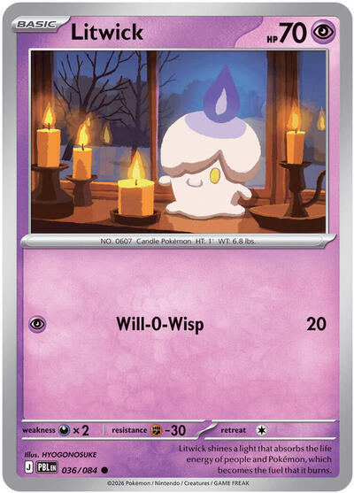 Mega Evolution Pitch Black - 036/084 Litwick Common