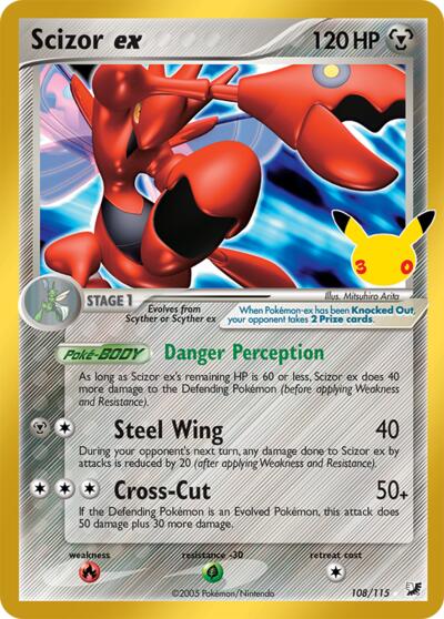 ME: 30th Celebration - 108/115 Scizor ex Classic Collection