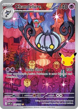 30th Celebration - 137/128 Chandelure Illustration Rare