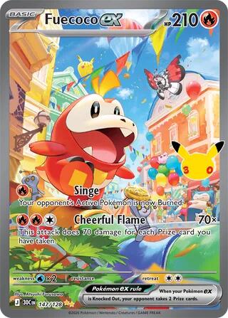 30th Celebration - 147/128 Fuecoco ex Special Illustration Rare