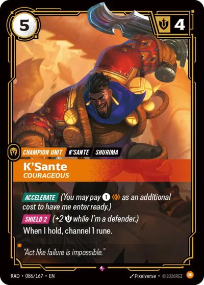 Radiance - 086/167 K'Sante, Courageous Rare