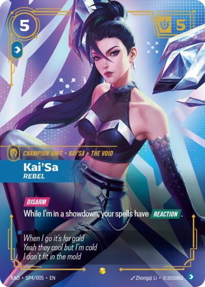 Radiance - SP4/005 Kai'Sa, Rebel (K/DA Special Art Card) Showcase