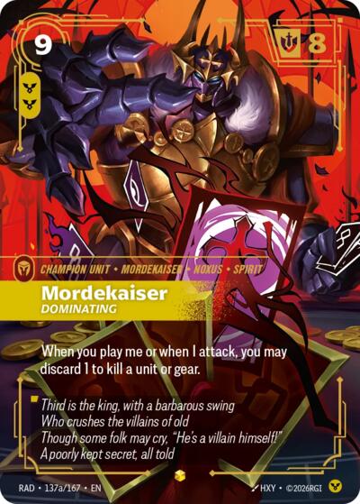 Radiance - 137a/167 Mordekaiser, Dominating (Alternate Art) Showcase