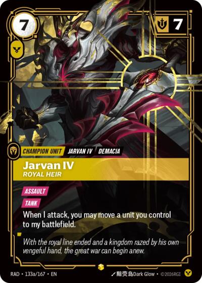 Radiance - 133a/167 Jarvan IV, Royal Heir (Alternate Art) Showcase