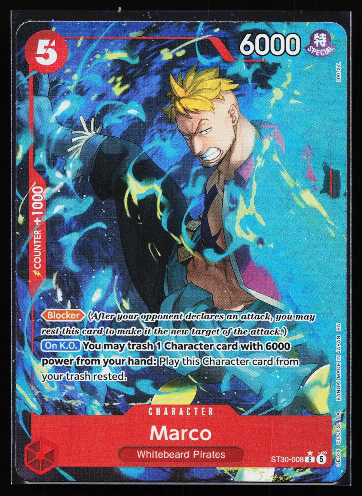 Starter Deck EX: Luffy & Ace ST30-008 Marco (Full Art) Common