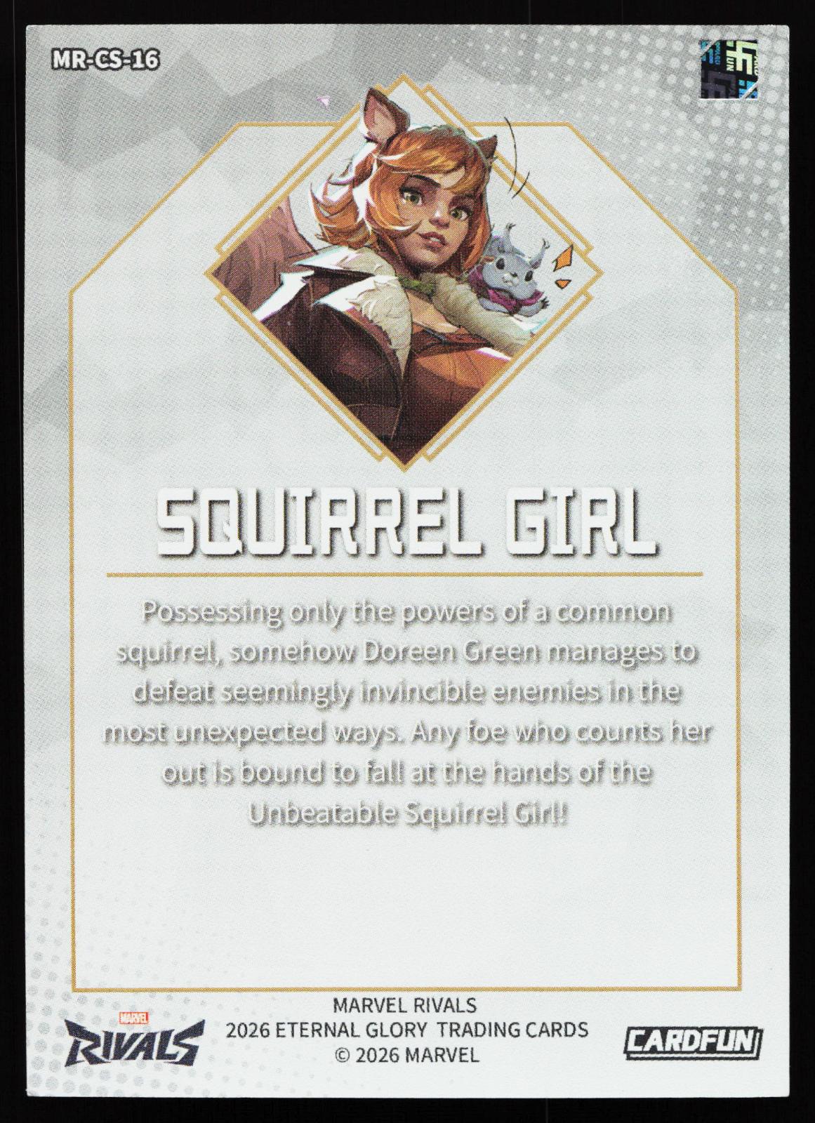 Cardfun Marvel Rivals - MR-CS-16 Squirrel Girl back