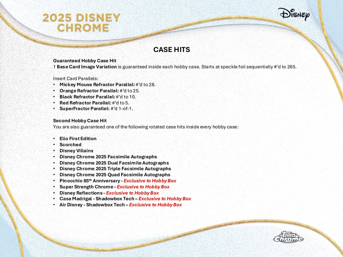 2025 Topps Disney Chrome Hobby Box