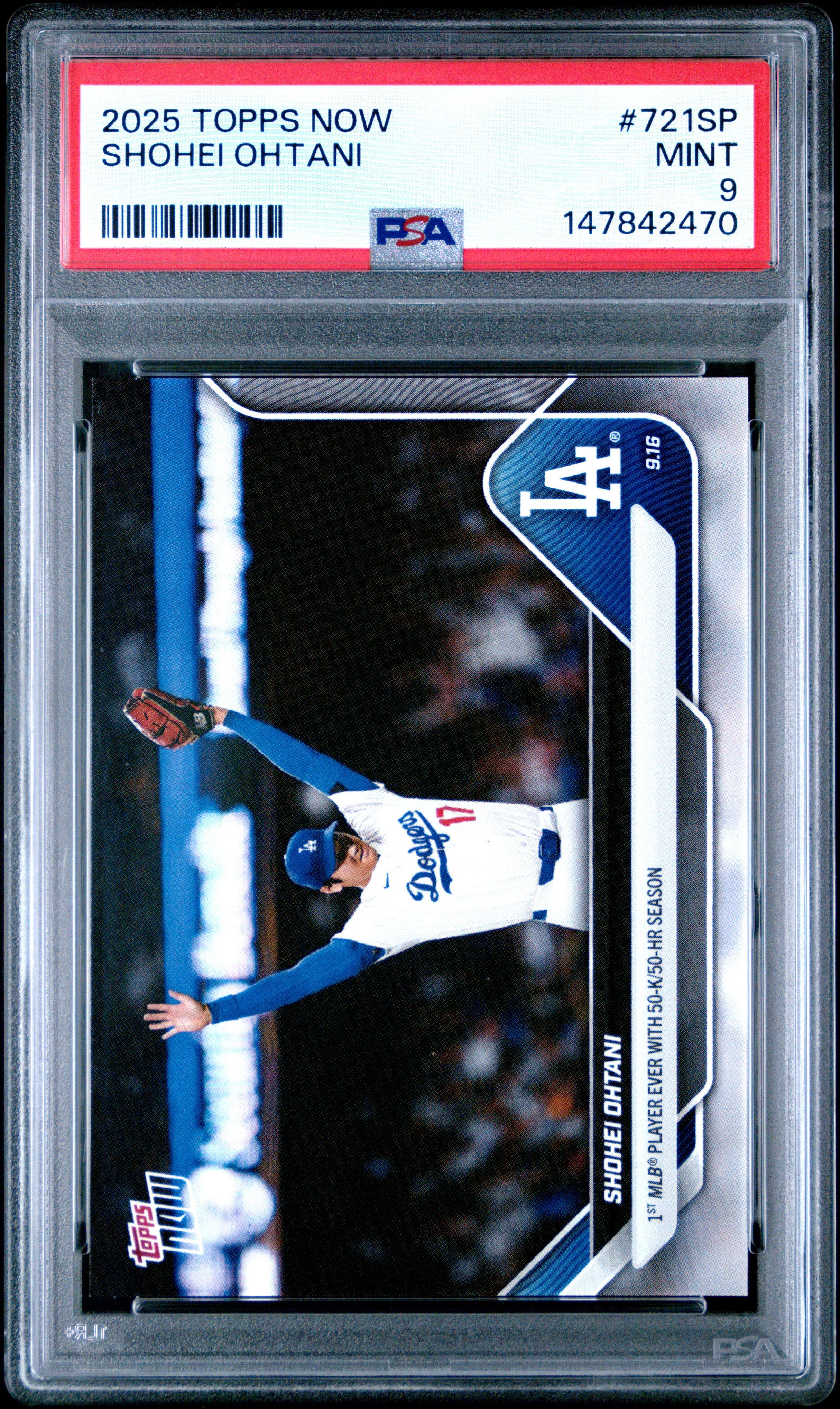 2025 Topps Shohei Ohtani 721SP Topps Now PSA 9