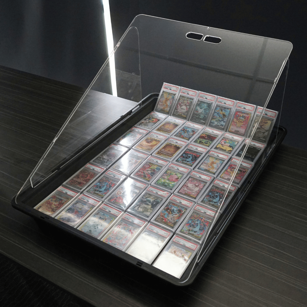 Card Bot Acrylic Vendor Display Case - Vertical + Bag Bundle