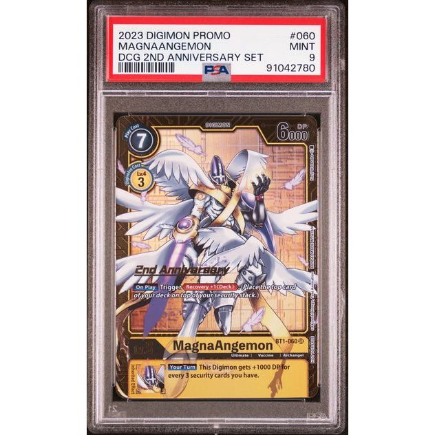 Digimon Card Game - Magnaangemon BT1-061 (2nd Anniversary Set Promo) - PSA 9 (MINT)