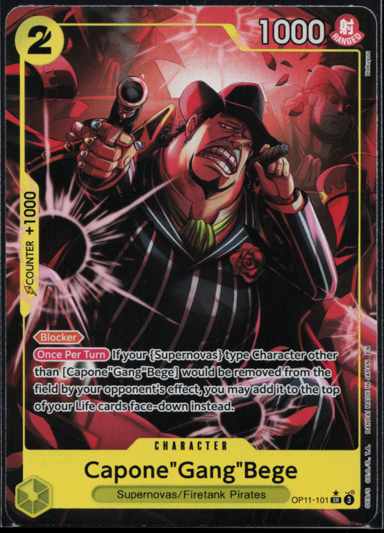 One Piece Card Game - Capone"Gang"Bege 101 (Super Rare Alternate Art) - A Fist of Divine Speed (OP11)