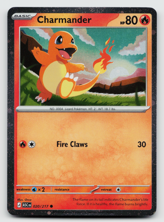 Mega Evolution Ascended Heroes - 020/217 Charmander Common (Cosmos Holofoil Promo)