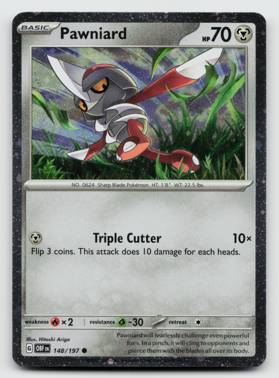 Scarlet & Violet Obsidian Flames - 148/197 Pawniard Common (Cosmos Holofoil Promo)