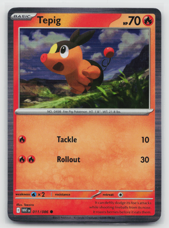 Scarlet & Violet White Flare - 011/086 Tepig Common (Holofoil Promo)