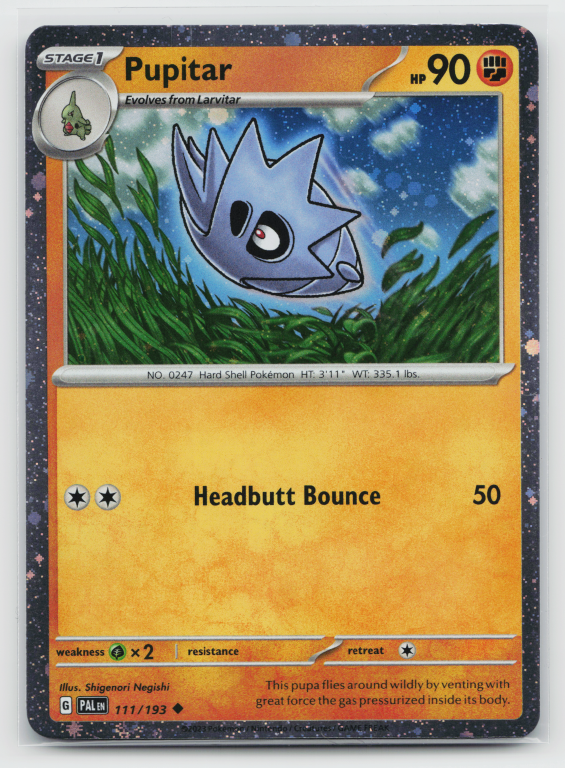 Scarlet & Violet Paldea Evolved - 111/193 Pupitar Uncommon (Cosmos Holofoil Promo)