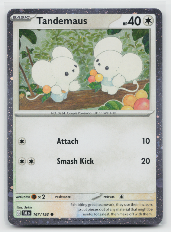 Scarlet & Violet Paldea Evolved - 167/193 Tandemaus Common (Cosmos Holofoil Promo)